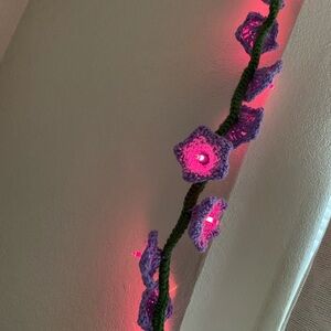 Crochet Flower String Lights